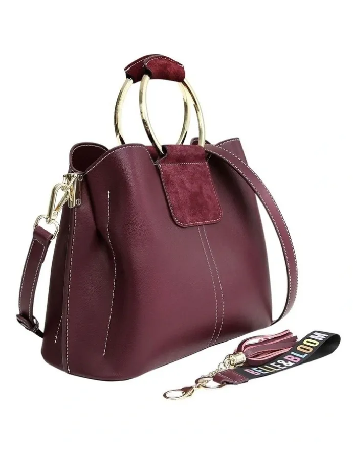 Belle & Bloom Twilight Leather Crossbody Bag in Merlot