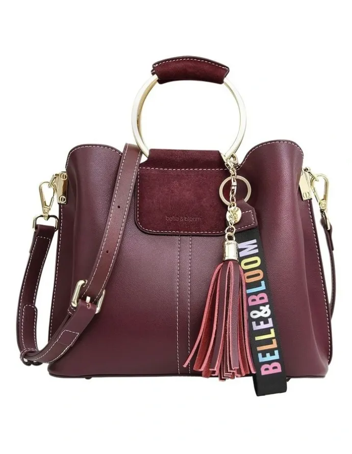 Belle & Bloom Twilight Leather Crossbody Bag in Merlot