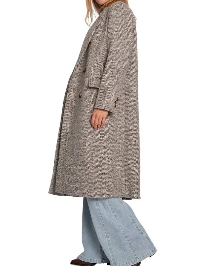 Belle & Bloom Wherever I Go Tweed Coat in Brown
