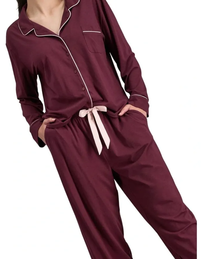 Bendon Dolce Long Pyjama Set in Fig