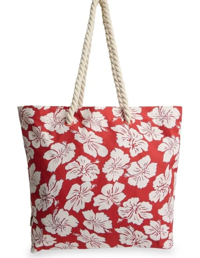 Billabong Paradise Call Tote Bag In Red Crush