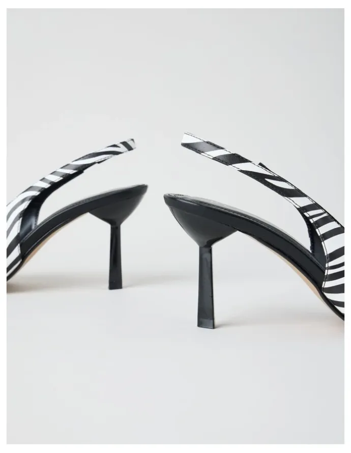 Blaq Breanna Heeled Shoes in Zebra