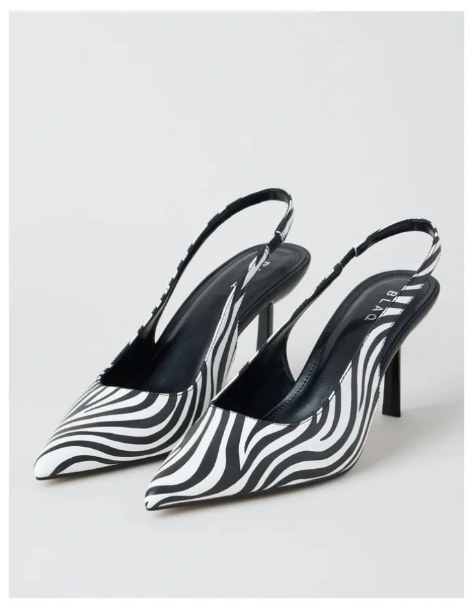 Blaq Breanna Heeled Shoes in Zebra