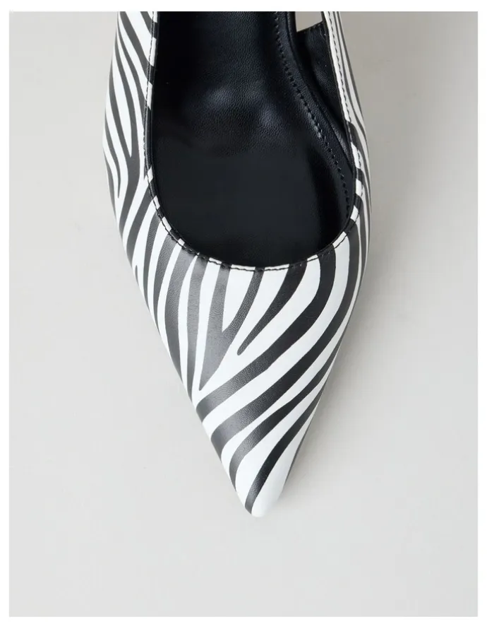 Blaq Breanna Heeled Shoes in Zebra