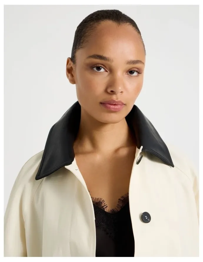 Blaq Duster Coat in Ecru