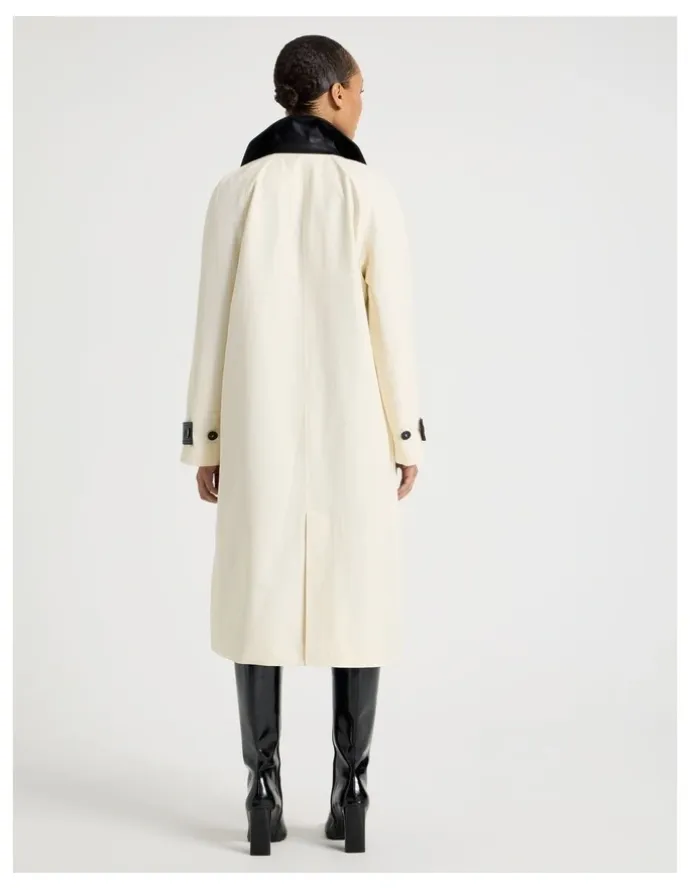 Blaq Duster Coat in Ecru