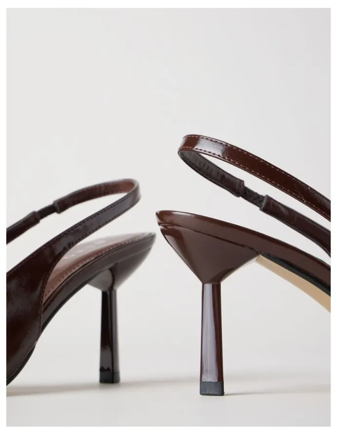 Blaq Breanna Heeled Shoes in Choc Glaze