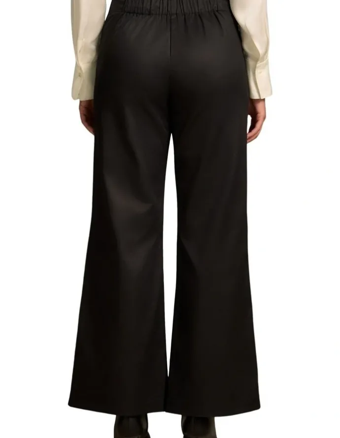Blue Illusion High Waisted Bootleg Pant - Black