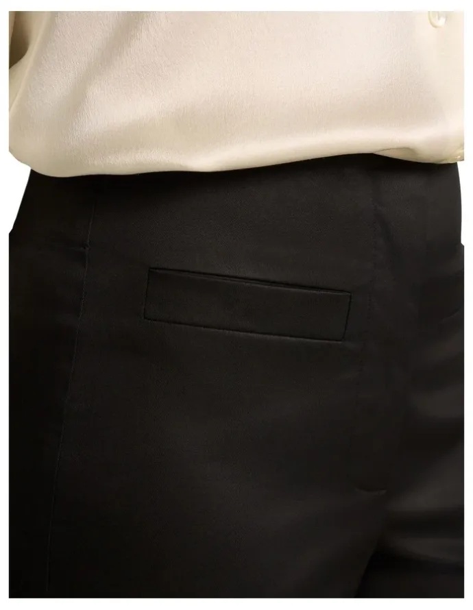 Blue Illusion High Waisted Bootleg Pant - Black