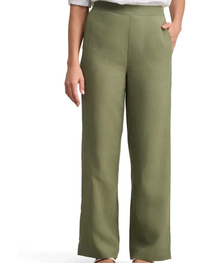 Blue Illusion High Waisted Pant - Sage Green