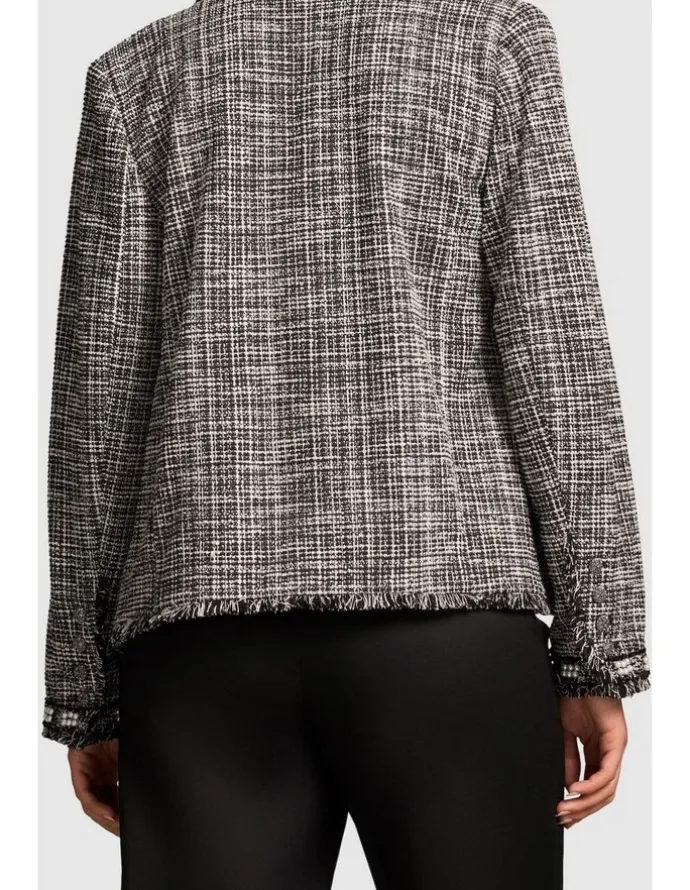 Blue Illusion Trim Detail Jacket - Classic Texture
