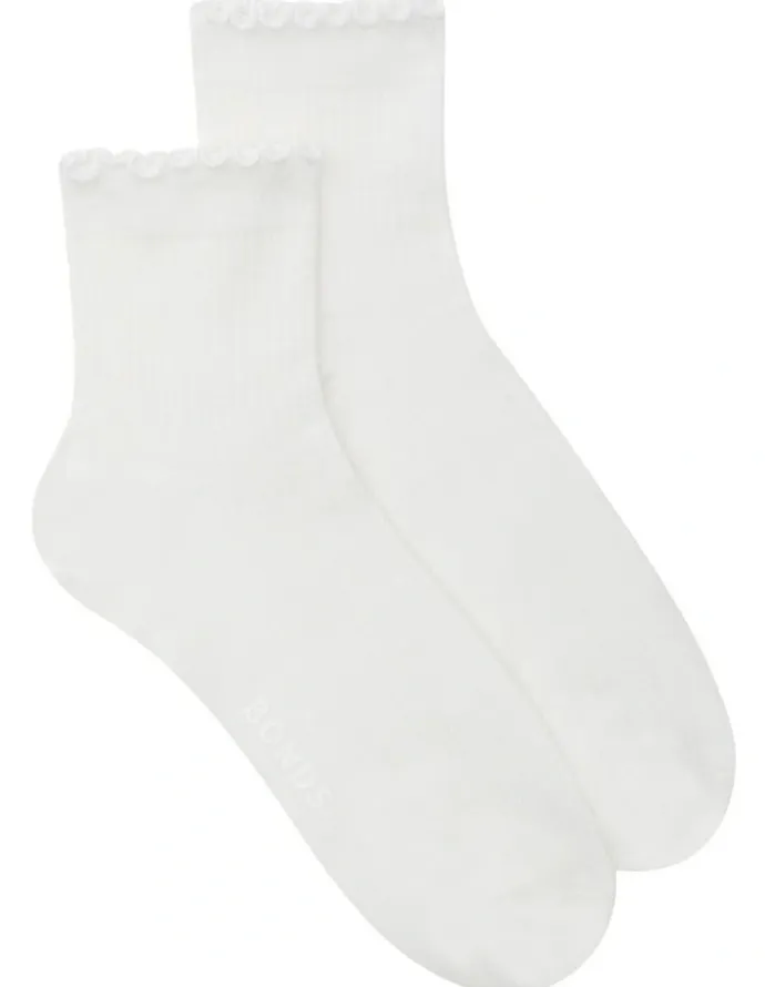 Bonds Frill Anklet Socks 2 Pack in Nu White