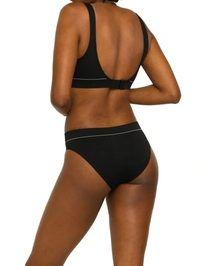 Bonds Originals Retro Rib High Bikini Brief in Black