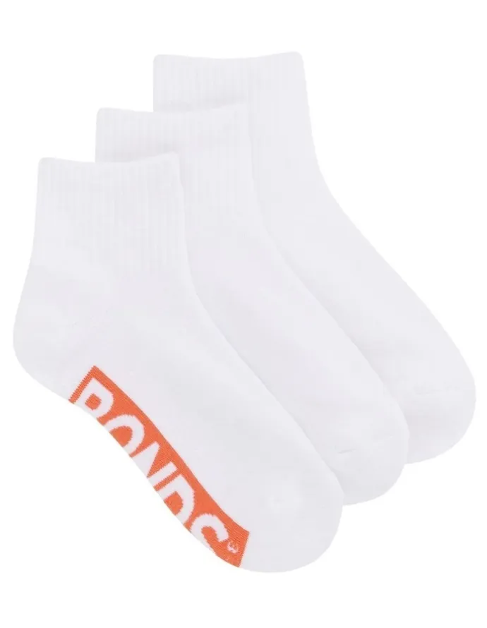 Bonds Womens Logo Cushioned Quarter Crew Socks 3 Pack in Pack 23I