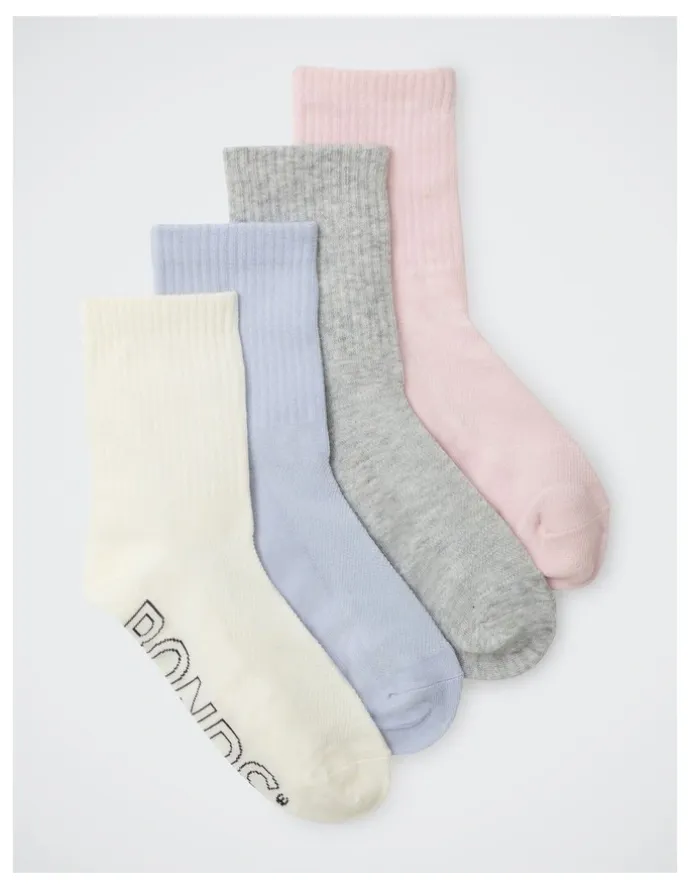 Bonds Womens Logo Light Half Crew Socks 4 Pack in Pack 02