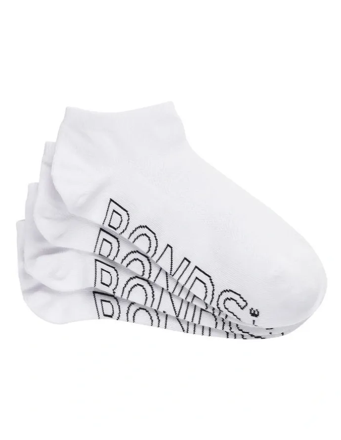 Bonds Womens Logo Light Low Cut Socks 4 Pack in White