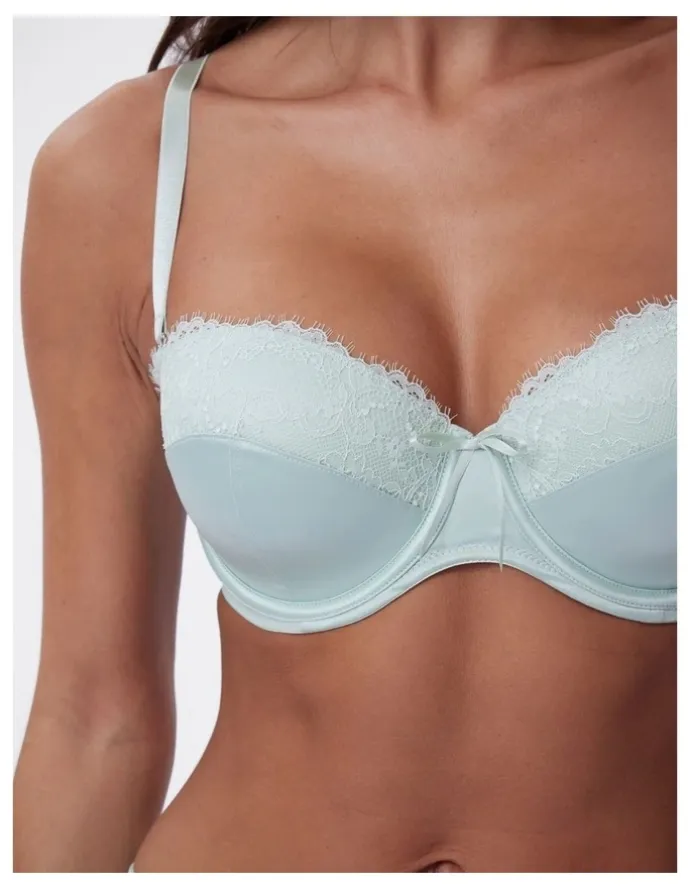 Bras N Things Bras N Things Simone Lightly Lined Balconette Bra in Light Green
