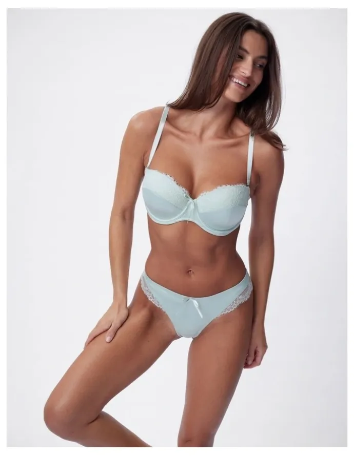 Bras N Things Bras N Things Simone Lightly Lined Balconette Bra in Light Green
