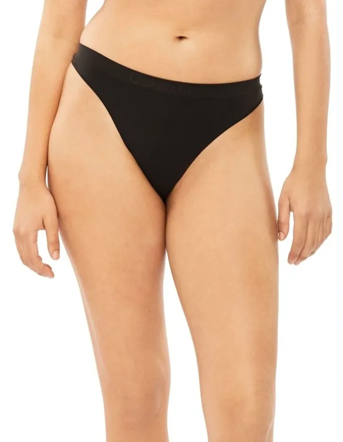 Calvin Klein Bonded Flex Thong in Black