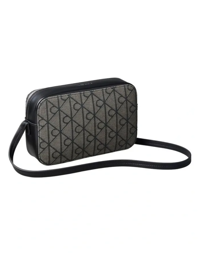 Calvin Klein Emblem Aop Crossbody Bag in Black