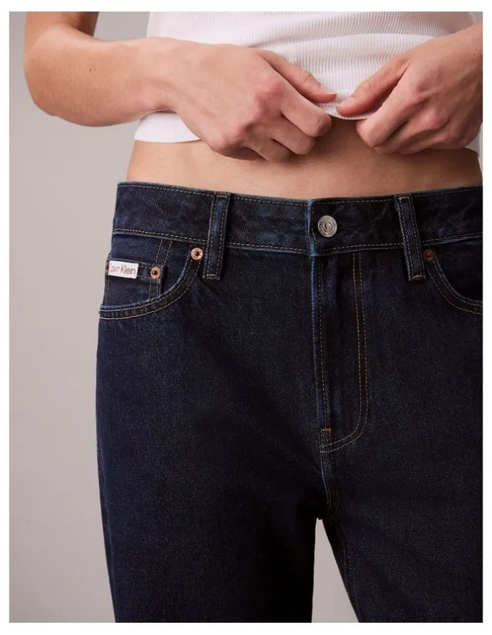 Calvin Klein Jeans Signature 90's Straight Jeans in True Indigo