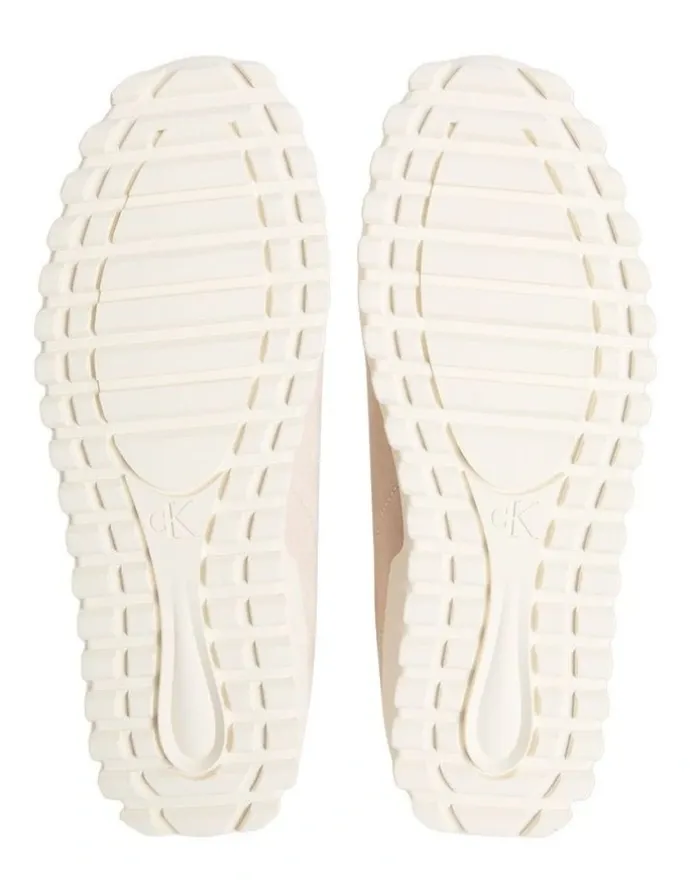 Calvin Klein Low Profile Suede Runners in Light Cashew