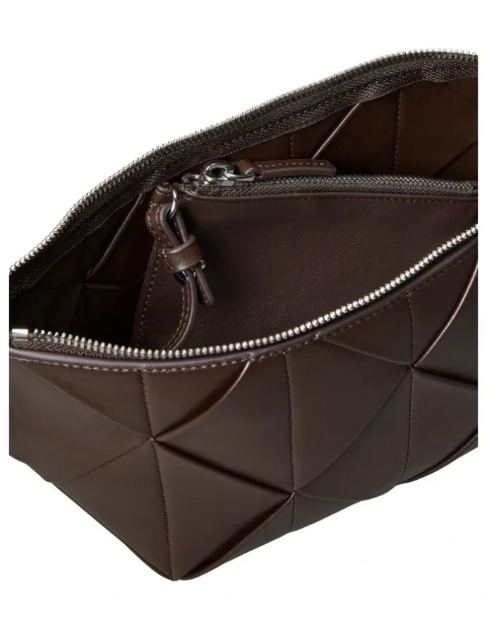 Calvin Klein Woven Shoulder Bag in Brown