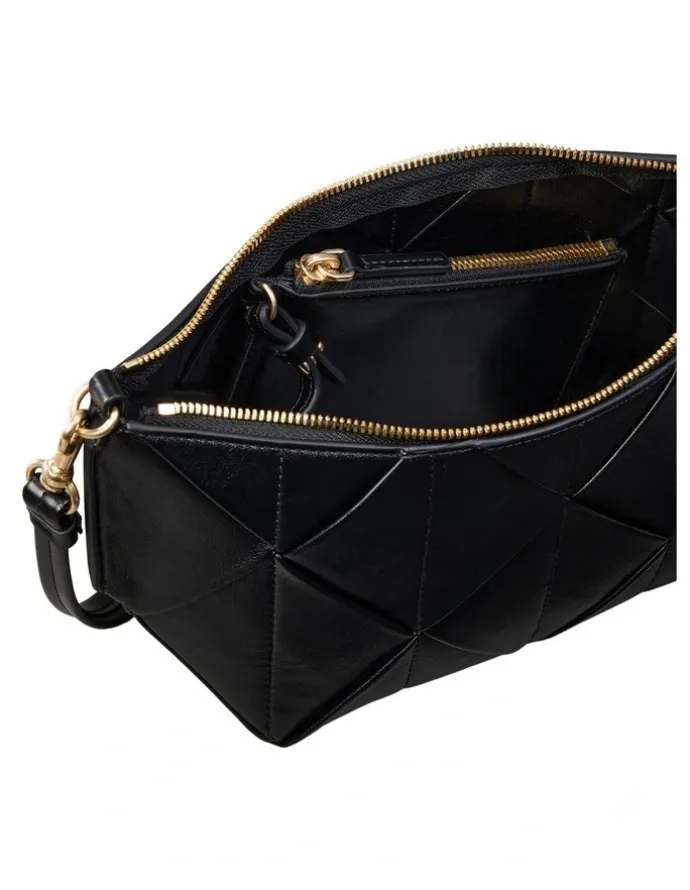 Calvin Klein Woven Shoulder Bag in Black