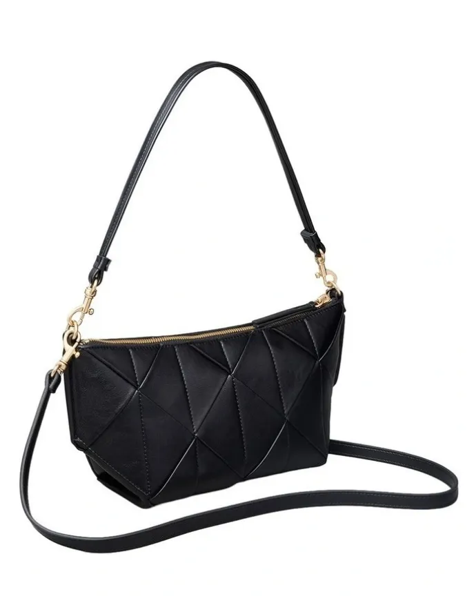 Calvin Klein Woven Shoulder Bag in Black