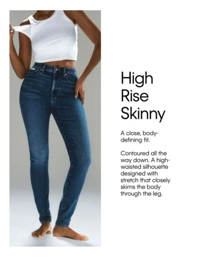 Calvin Klein Jeans High Rise Skinny Jean in Classic Black