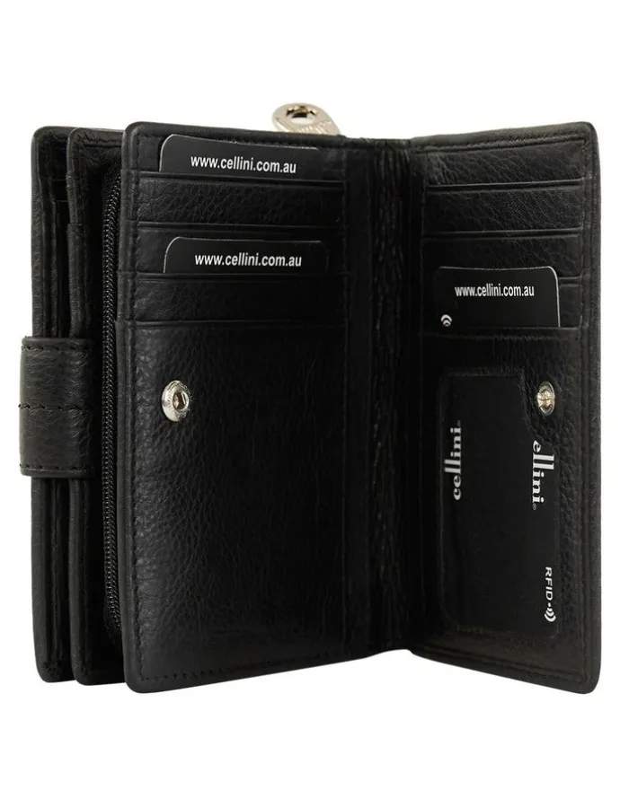 Cellini Sport Tuscany Medium Book Wallet in Black