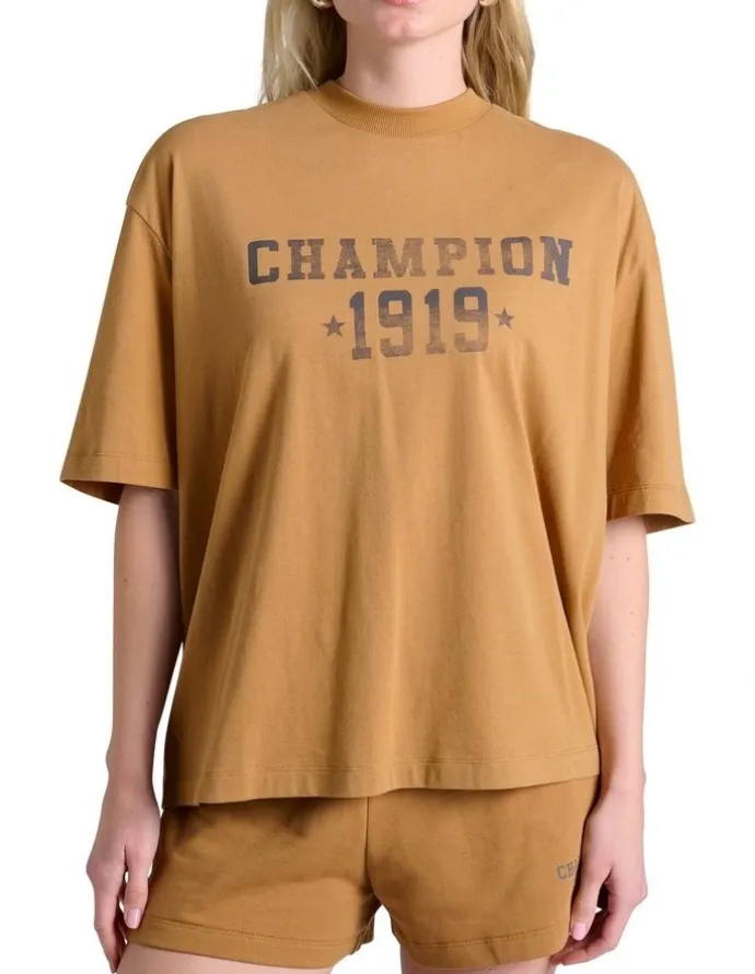 Champion Legacy Graphic Tee in Brown