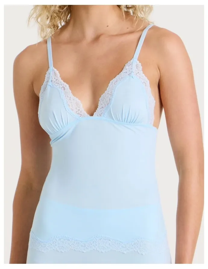 Chloe & Lola Cheeky Lace Camisole in Blue