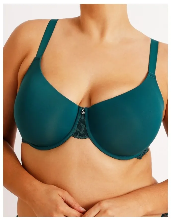 Chloe & Lola Empower D Lace Wing T-shirt Bra in Teal