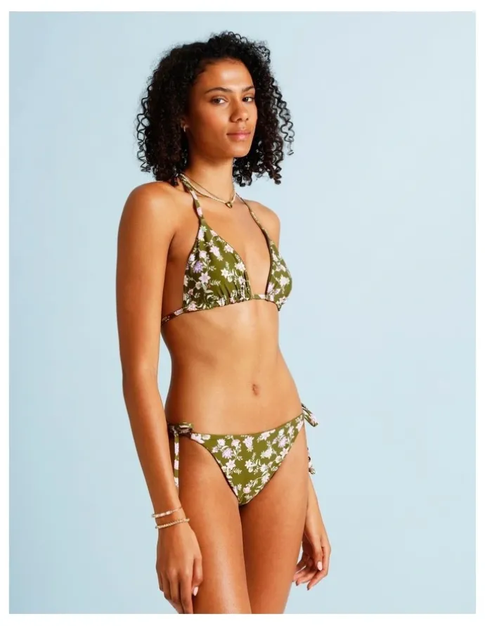 Chloe & Lola Olive Garden Rosie Reversible Bikini Top in Olive Garden Print