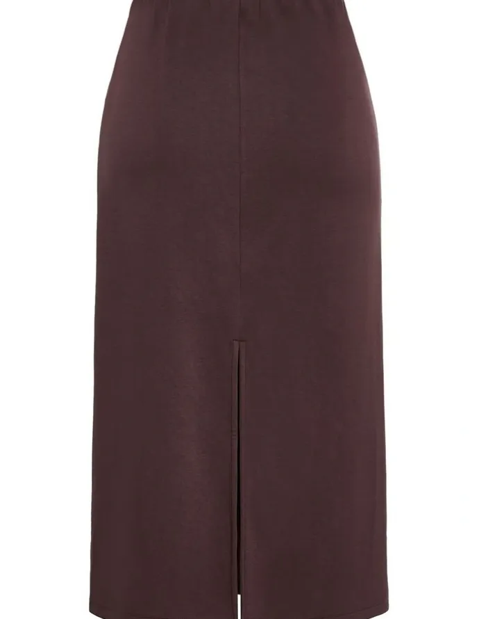 City Chic Mae Midi Skirt in Espresso