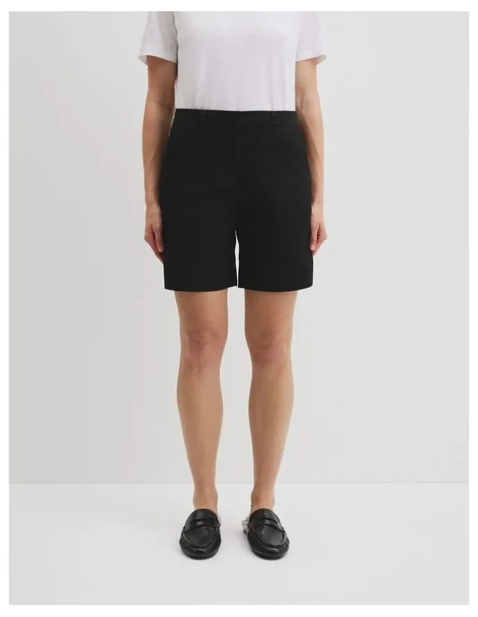 Country Road Australian Cotton Twill Walk Short in Black