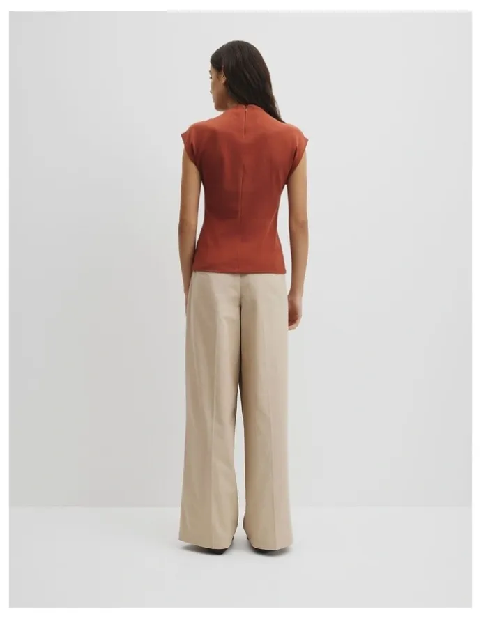 Country Road Extend Shoulder Top in Burnt Sienna