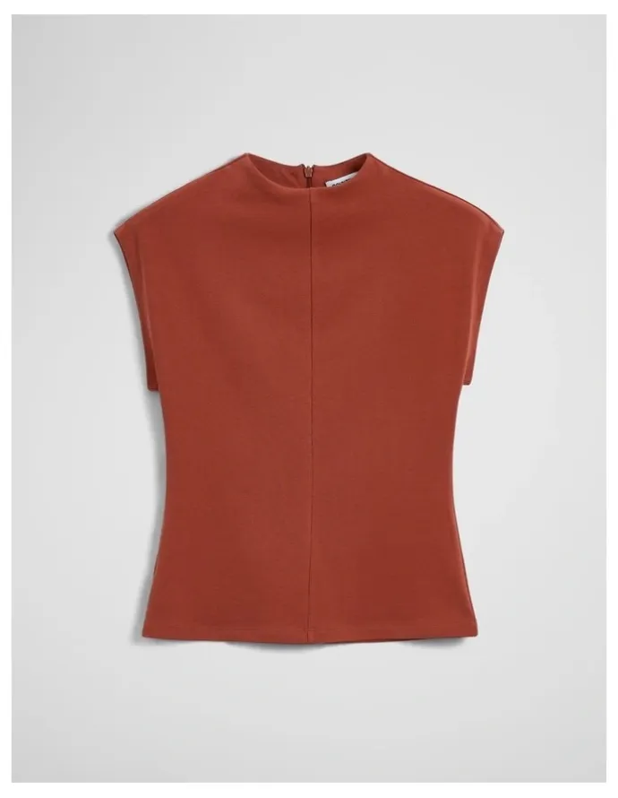 Country Road Extend Shoulder Top in Burnt Sienna