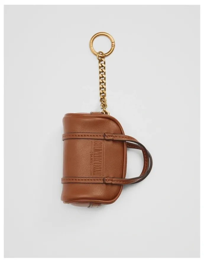 Country Road Heritage Duffle Bag Charm in Tan