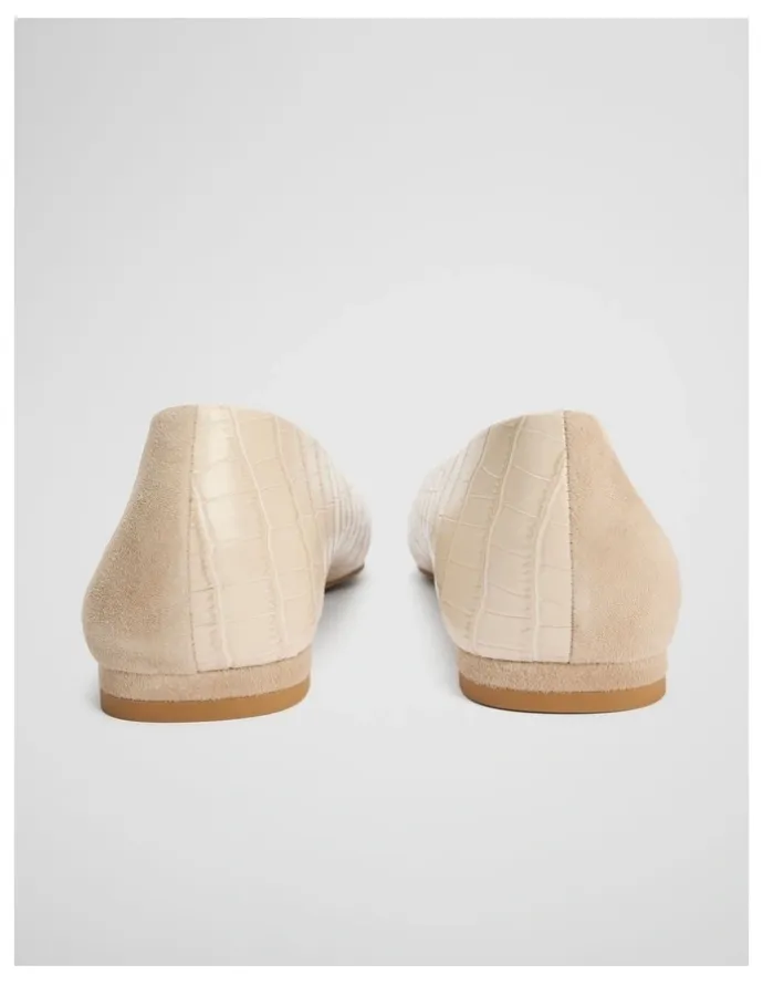 Country Road Norah Spliced Ballet in Buff