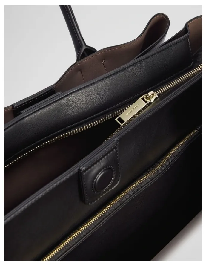 Country Road Panelled Work Tote in Black