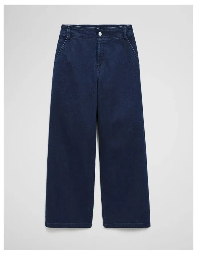 Country Road Refined High Rise Wide Leg Jean in Ink Wash
