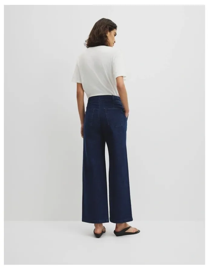 Country Road Refined High Rise Wide Leg Jean in Ink Wash
