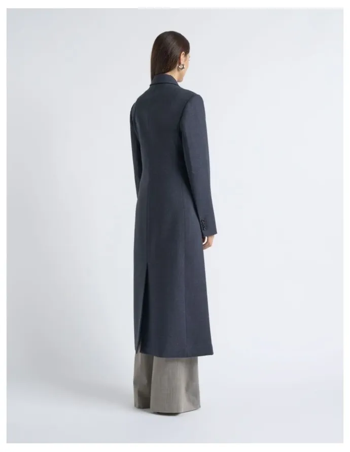 Cue Check Single Breasted Coat
