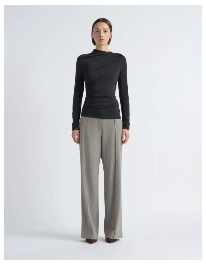 Cue Mesh Gathered Top