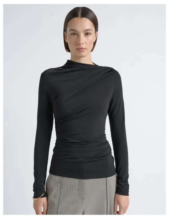 Cue Mesh Gathered Top