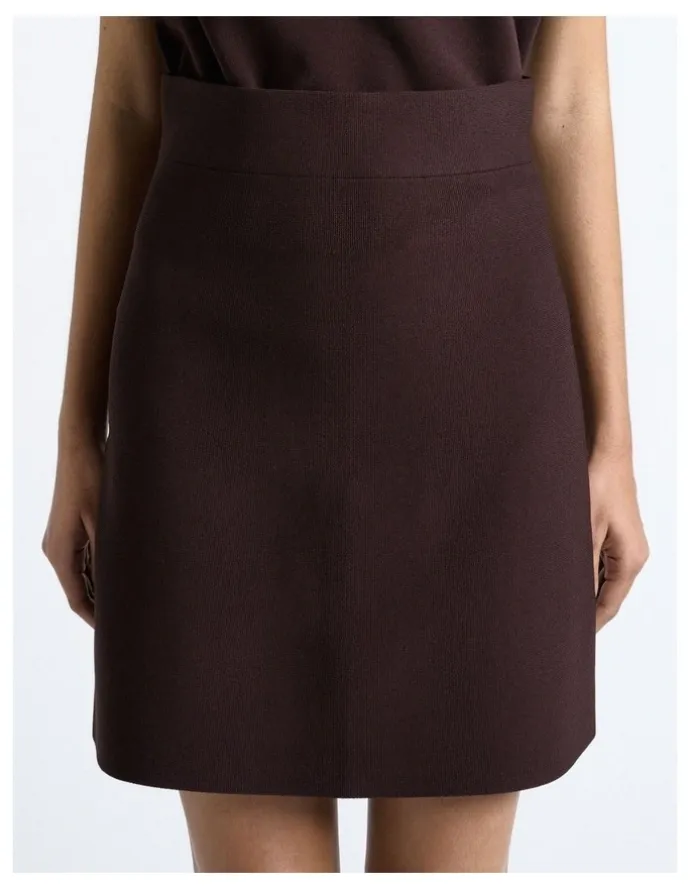 Cue Milano Mini Skirt in Brown
