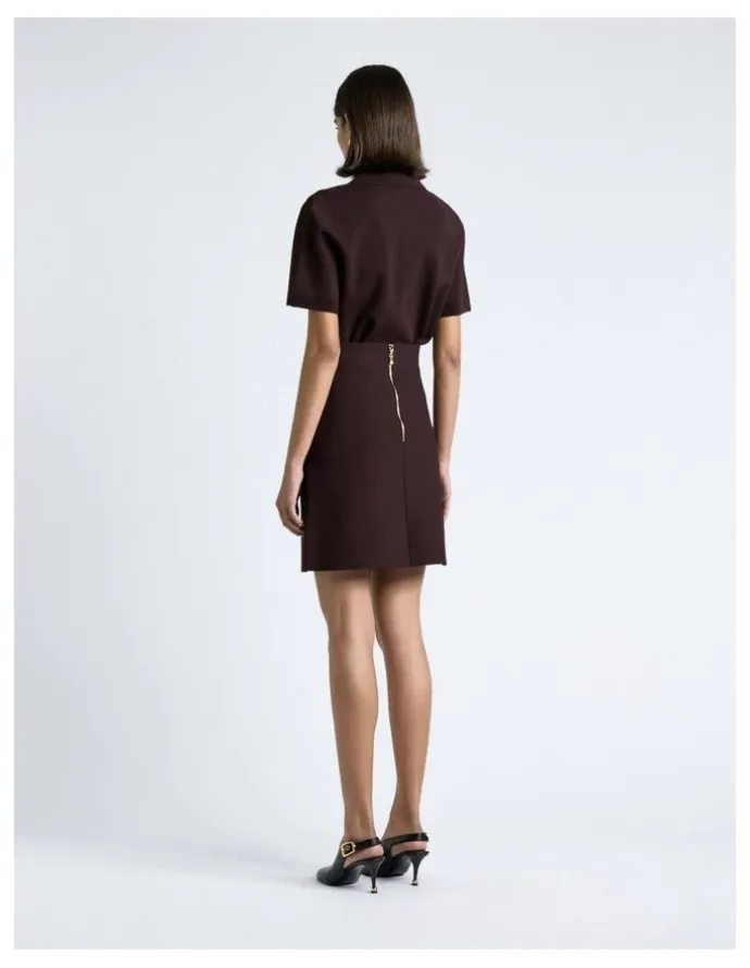 Cue Milano Mini Skirt in Brown