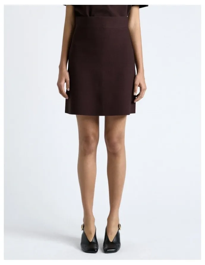 Cue Milano Mini Skirt in Brown
